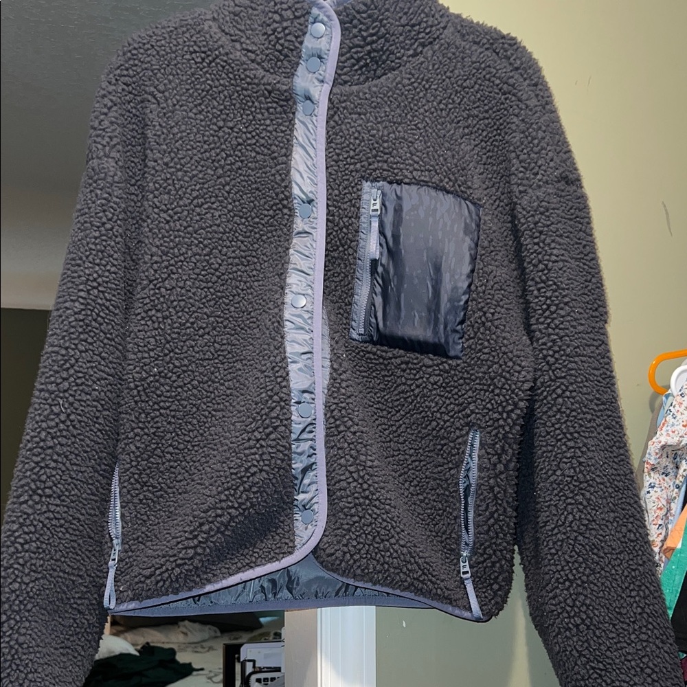 Fabletics Gray Bomber Jacket